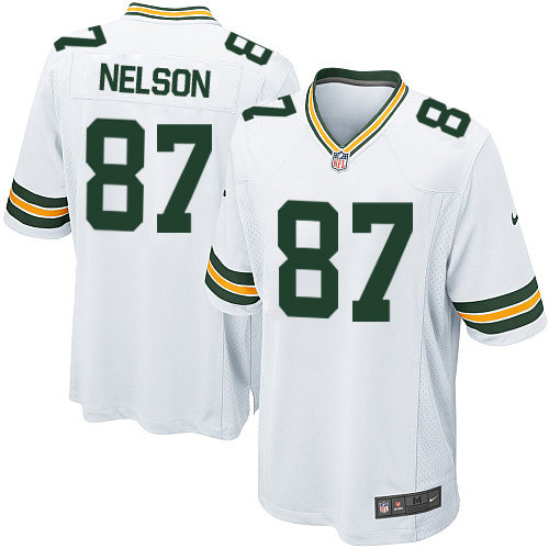 Youth Elite Jordy Nelson Nike Jersey White Road - #87 NFL Green Bay Packers